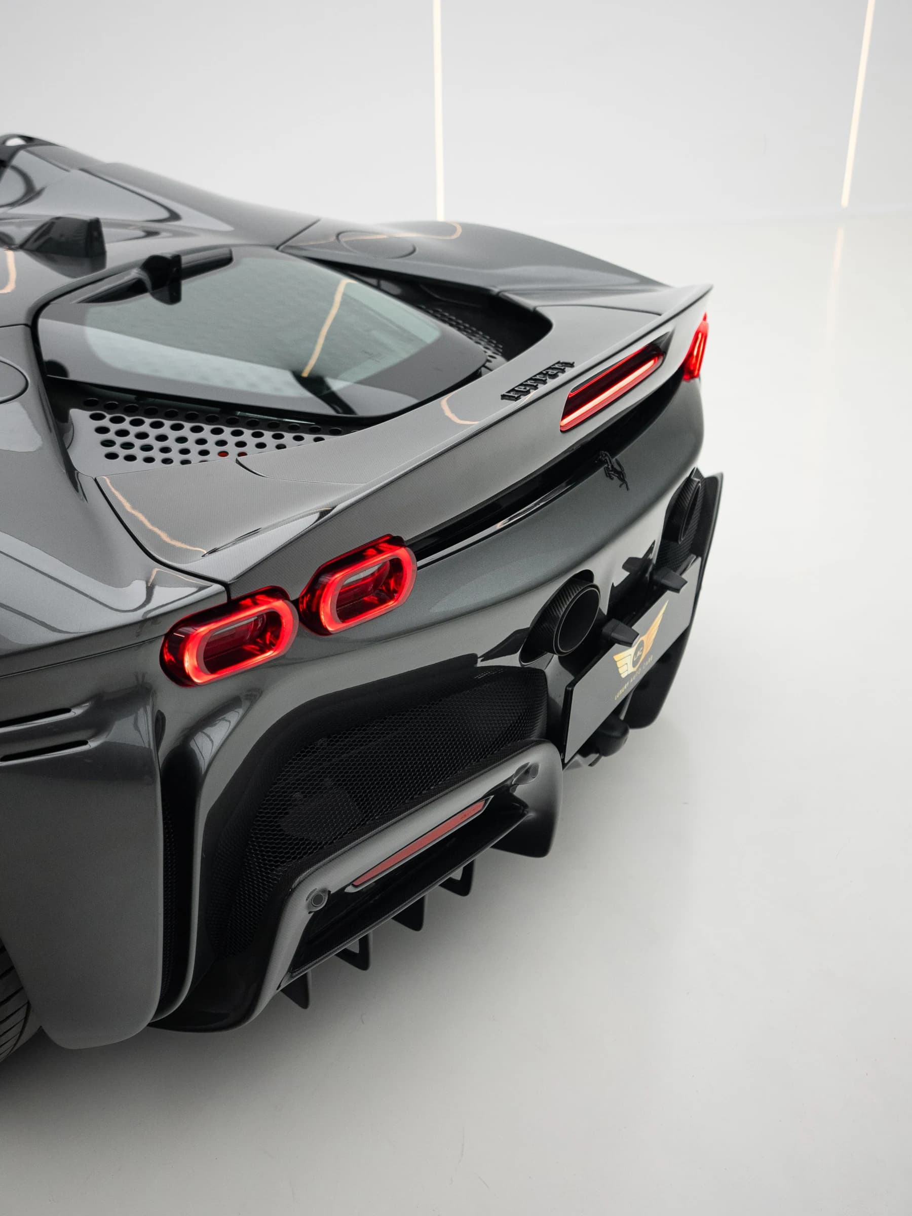 Ferrari SF90 in the workshop